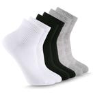 Kit 3 Meias Cano Curto Branco Preto Mescla Pimpolho Algodão Confortável Kit 3 Meias Cano Curto Branco Preto Mescla Pimpolho Algodão Confortável