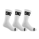 Kit 3 Meias DC Cano Médio - Branco Kit 3 Meias DC Cano Médio - Branco