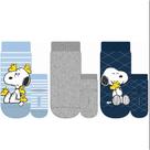 Kit 3 Meias para Bebe Azul 17 a 22 36SNO3 Snoopy