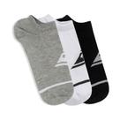 Kit 3 Meias Quiksilver Invisível - Branco, Preto e Cinza