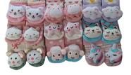 Kit 3 meias sapatilha pantufa antiderrapante bebê 3d