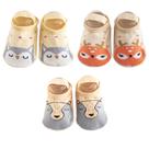 Kit 3 Meias Sapatilhas Antiderrapante Pietra Baby Infantil Unissex Algodão Confortável Estampas Divertidas Para Bebês