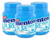 Kit 3 Mentos Pote Fresh Mint Goma de Mascar Sem Açucar