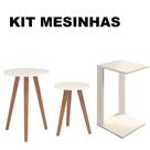 Kit 3 Mesa Lateral Pé Palito Design Moderno Lindas Baratas