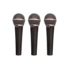 Kit 3 Microfone Dinâmico Soundvoice SM-58LC