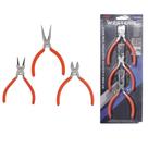 Kit 3 Mini Alicate com mola Bico Meia Cana Diagonal Redondo