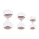 Kit 3 mini ampulheta em vidro rose mart