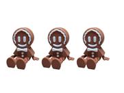 Kit 3 Mini Biscoito De Gengibre Articulado Decoração Natal