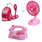 Kit 3 Mini Eletro Aspirador de Pò Ferro Passar Ventilador