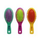 Kit 3 Mini Escovas de Cabelo Collors Escovinha de Bolsa Viagem Cores Sortidas Ricca