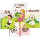Kit 3 Mini Fábulas Infantis Mundo Encantado Contos de Fadas
