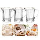 Kit 3 Mini Jarra Leiteira de Cristal Transparente com Fio de Ouro Radial 290ml Lyor