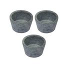 Kit 3 Mini Molheira Tigela Molho Petisco em Pedra Sabão 50ml