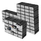 Kit 3 Mini Organizador Modular com 48 Gavetas Plástico 21,5x15x8cm para Ferramentas e Miudezas