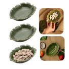 Kit 3 Mini Petisqueira Travessa Folha Decorativa de Cerâmica Banana Leaf Verde Lyor 16x12x4cm Kit 3 Mini Petisqueira Travessa Folha Decorativa de Cerâmica Banana Leaf Verde Lyor 16x12x4cm