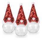 Kit 3 Mini Pote De Plástico Com Tampa Lembrancinha Natal