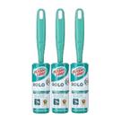 Kit 3 Mini Rolo Flash Limp Flashlimp Adesivo Elimine Pelos Sujeiras Cabelos Fiapos Pó Bolinhas Roupas Toalha Tapete Sofá Estofado Carro Tecido Geral