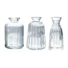 Kit 3 Mini Vasos Decorativos Cristal Luxo 105ml 170ml 195ml Transparente Moderna Sala Flores