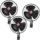 Kit 3 Mini Ventilador Veicular Carro Caminhão ônibus De 20cm - Acabamento com Alta Qualidade