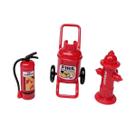 Kit 3 Miniaturas Incendio Casa Bonecas 1/12 Extintor
