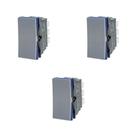 Kit 3 Modulo Interruptor Paralelo Cinza Pial Plus+ 611011CZ+