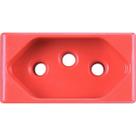 Kit 3 Módulo Tomada 2P T Tramontina 20 A 250 V Vermelho