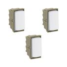 Kit 3 Modulos Interruptor Simples Branco Zeffia Pial 680150
