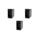 Kit 3 Modulos Tomada 10A Preto Borne 615038PT+ Pial Plus+