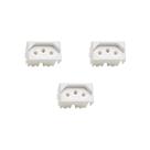 Kit 3 Modulos Tomada 20A Branco Lunare Up Brilhante substituto Decor e Prime Schneider