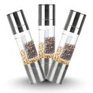 Kit 3 Moedores Duplo Manual 2 em 1 Aço Inox 100ml Sal e Pimenta Gourmet com Granulação Ajustável