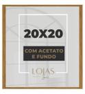 KIt 3 Moldura Quadro 20x20cm Com Acetato Poste Certificado fotos Imagem - Marrom
