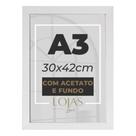 Kit 3 Molduras A3 30x42cm Acetato Quadro Diploma Foto Poster - Branco Kit 3 Molduras A3 30x42cm Acetato Quadro Diploma Foto Poster - Branco