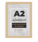 Kit 3 Molduras Quadro A2 42x60 Com Acetato Poster Premium - Pinus Kit 3 Molduras Quadro A2 42x60 Com Acetato Poster Premium - Pinus
