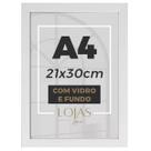 Kit 3 Molduras Quadro A4 21x30 Com Vidro Poster Certificado - Marrom