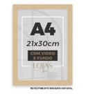 Kit 3 Molduras Quadro A4 21x30 Com Vidro Poster Certificado - Marrom