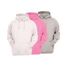 Kit 3 Moletons Feminino Ragor Algodão Capuz Bolso Conforto