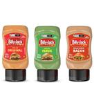 Kit 3 Molho Billy & Jack Original, Verde e Bacon