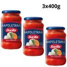 Kit 3 molho de tomate italiano napoletana barilla vidro 400g receita clássica italiana