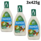 Kit 3 molho importado ranch tradicional wish bone 425g cremoso e equilibrado