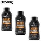 Kit 3 molho italiano bbq whiskey members mark 580g perfeito para carnes e grelhados