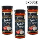 Kit 3 molho pronto alho assado e tomate cereja members mark 580g gourmet e versátil