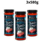 Kit 3 molho pronto ricotta e tomate cereja members mark 580g cremoso e versátil