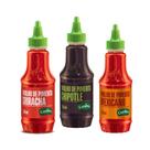 Kit 3 Molhos Pimenta Sriracha, Chipotle e Mexicano - Cepêra