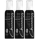Kit 3 Mousse Modelador Charming Cless Extra Forte Fixador Cabelo Antiúmidade Brilho Filtro UV 140ml