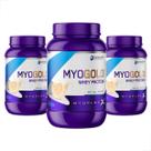 Kit 3 Myo Gold Whey Protein Premium Pote 900g Myoplex