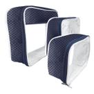 Kit 3 Necessaire Transparente Unissex Grande Viagem Frasqueira Organizador Mala Infantil Bolsa Maternidade Menino Menina