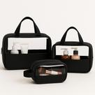 Kit 3 Necessaires Femininas Transparente Premium Para Viagem Kit 3 Necessaires Femininas Transparente Premium Para Viagem