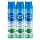 Kit 3 Neutralizador de Odores Ultra Fresh Capim Limão 400ml Cada Aromatizador de Ambientes Spray Perfumado Elimina Maus Cheiros Perfume Refrescante
