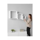 Kit 3 Nichos Decorativos MDF Branco P/M/G Kit 3 Nichos Decorativos MDF Branco P/M/G