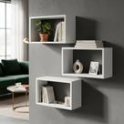 KIT 3 NICHOS MDF BRANCO 50X25 Quarto Sala Cozinha Decoração